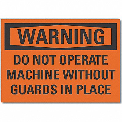 LYLE LCU60147ND10X7 Machine Guards WarningLbl 7x10in Polyest