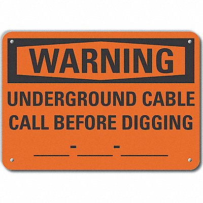 LYLE LCU60149NA10X7 Danger Sign 7 in x 10 in Aluminum
