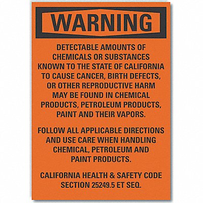 LYLE LCU60172ED7x10 Warning Sign 10in x 7in Non-PVC Polymer