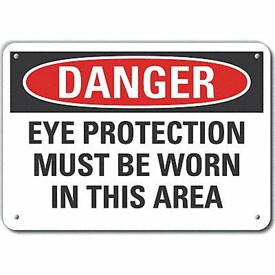 LYLE LCU40589NP14X10 Plastic Eye Danger Sign 10x14in Plastic
