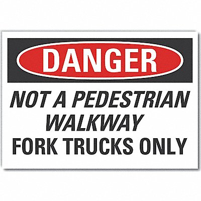 LYLE LCU40590ND10X7 Pedestrian Danger Lbl 7x10in Polyester