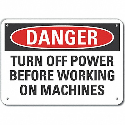 LYLE LCU40594NP10X7 Machine Operation Danger Sign 7x10in