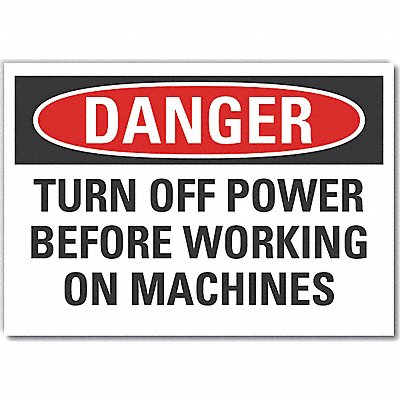 LYLE LCU40594ND5X35 Machine Operation Danger Lbl 3.5x5in Polyest