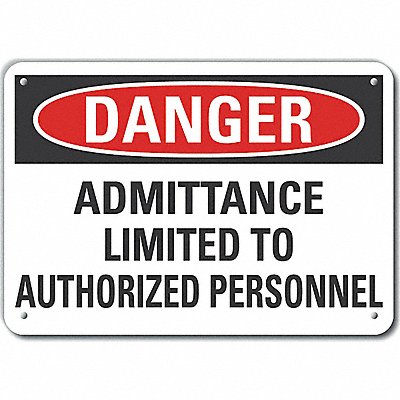LYLE LCU40597NA10X7 Danger Sign 7 in x 10 in Aluminum