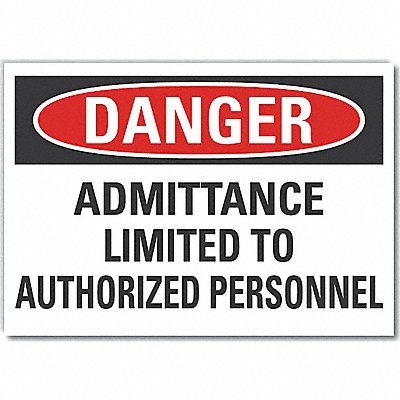 LYLE LCU40597RD5X35 Auth Person Reflective Label 3.5in x 5in