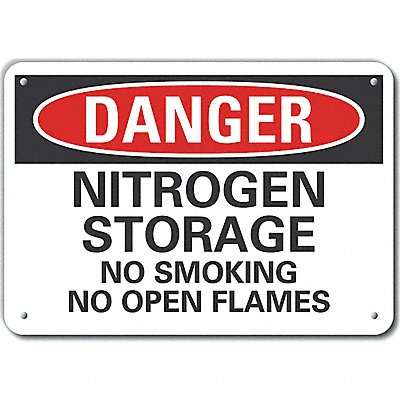 LYLE LCU40600NA14X10 Alum Nitrogen Danger Sign 10x14in Alum