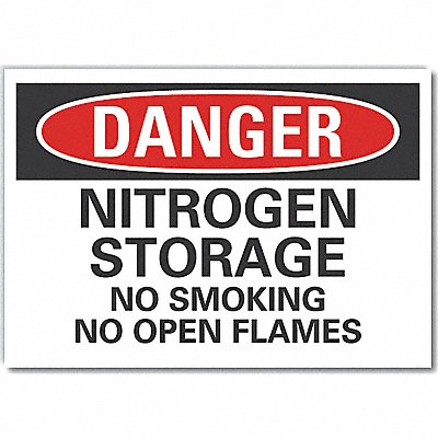 LYLE LCU40600RD14X10 Nitrogen Danger Reflective Label 10inx14in