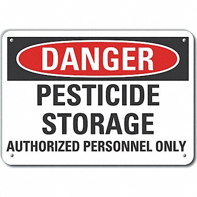 LYLE LCU40607NP14X10 Pesticide Danger Sign 10x14in Plastic