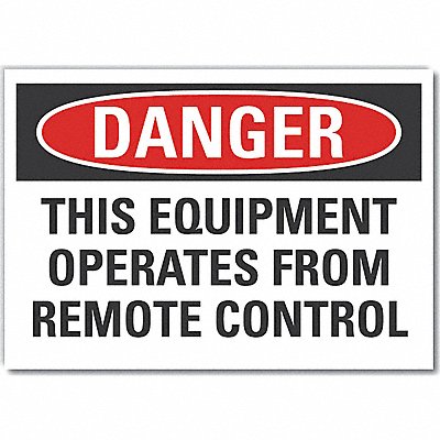 LYLE LCU40608RD5X35 Machine Operation Danger Reflective Label 3.5x5in
