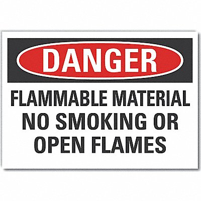 LYLE LCU40609ND7X5 Flammable Material Danger Labl 5x7in Polyest