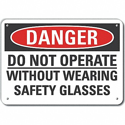 LYLE LCU40613NP14X10 Plastic Eye Danger Sign 10x14in Plastic
