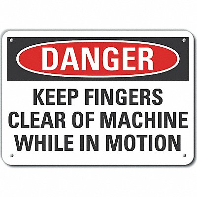 LYLE LCU40614NA10X7 Danger Sign 7 in x 10 in Aluminum