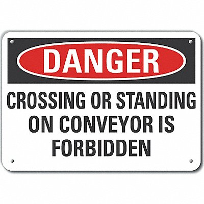 LYLE LCU40616NA10X7 Alum Conveyor Safety Danger Sign 7x10in