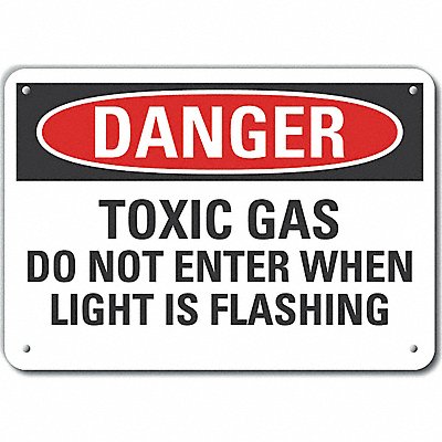 LYLE LCU40619NA10X7 Alum Toxic Material Danger Sign 7x10in Alum