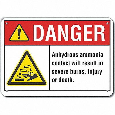 LYLE LCU40008NA10X7 Danger Sign 7 in x 10 in Aluminum