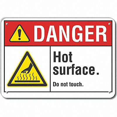 LYLE LCU40027NA10X7 Danger Sign 7 in x 10 in Aluminum