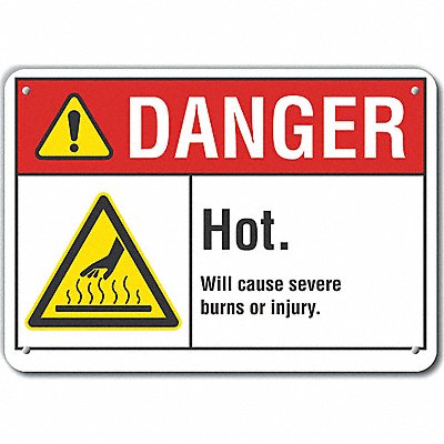LYLE LCU40029NA10X7 Danger Sign 7 in x 10 in Aluminum