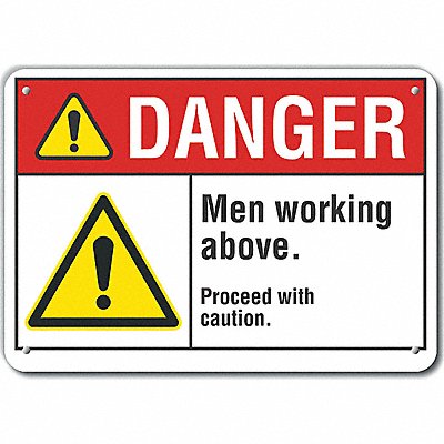 LYLE LCU40065NA10X7 Danger Sign 7 in x 10 in Aluminum