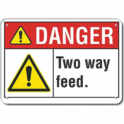 LYLE LCU40082RA10X7 Rflct Elec Hzrd Danger Sign 7x10in Alum