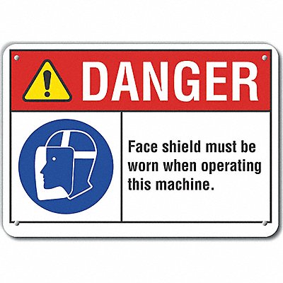 LYLE LCU40093NA10X7 Danger Sign 7 in x 10 in Aluminum