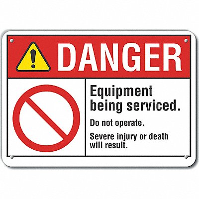 LYLE LCU40105NA10X7 Danger Sign 7 in x 10 in Aluminum