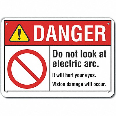 LYLE LCU40106RA14X10 Rflct Welding Safety Danger Sign 10x14in