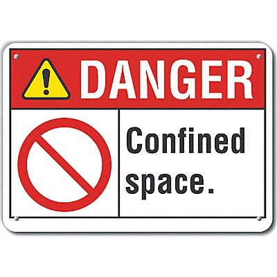 LYLE LCU40114NA10X7 Danger Sign 7 in x 10 in Aluminum