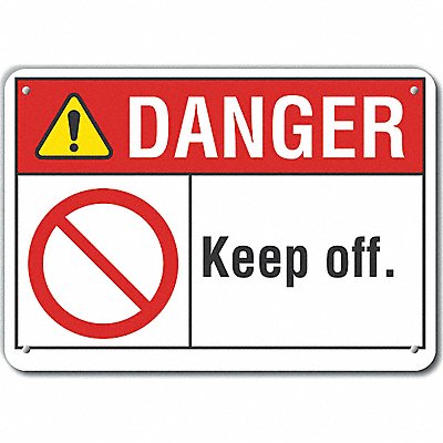 LYLE LCU40120NA10X7 Danger Sign 7 in x 10 in Aluminum