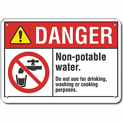 LYLE LCU40146NA10X7 Danger Sign 7 in x 10 in Aluminum