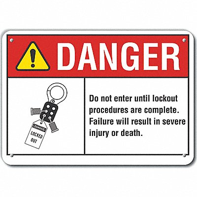LYLE LCU40162RA10X7 Danger Sign 7 in x 10 in Aluminum