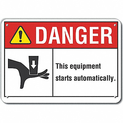 LYLE LCU40166NA10X7 Danger Sign 7 in x 10 in Aluminum
