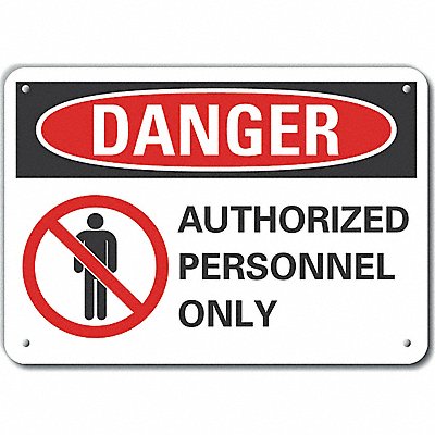 LYLE LCU40195RA10X7 Danger Sign 7 in x 10 in Aluminum