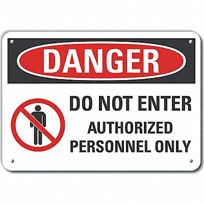 LYLE LCU40197NA10X7 Danger Sign 7 in x 10 in Aluminum