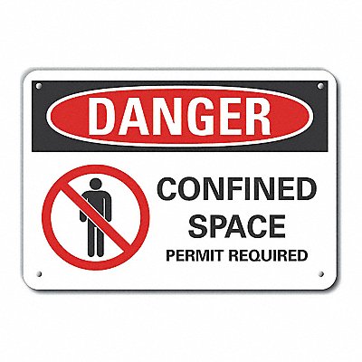 LYLE LCU40208RA10X7 Danger Sign 7 in x 10 in Aluminum