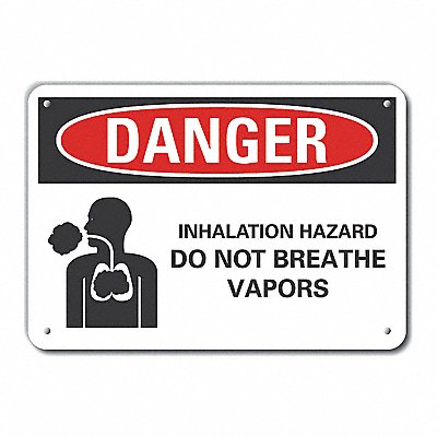 LYLE LCU40219RA14X10 Rflct Inhalation Hzrd Danger Sign 10x14in