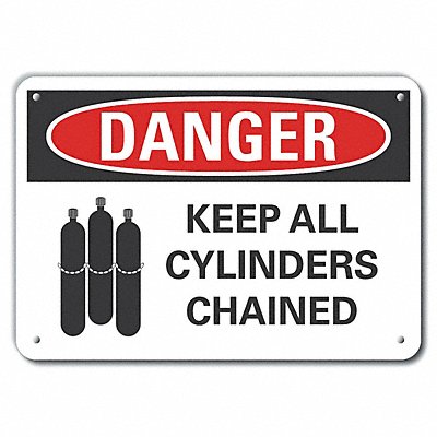 LYLE LCU40226RA10X7 Danger Sign 7 in x 10 in Aluminum