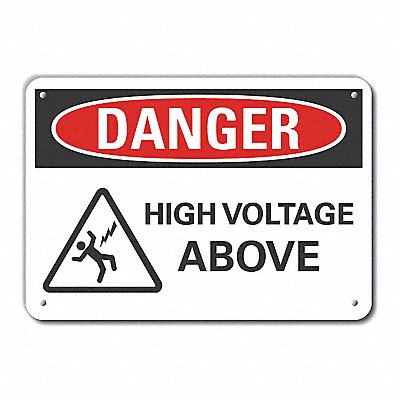 LYLE LCU40231NA14X10 Alum High Voltage Danger Sign 10x14in