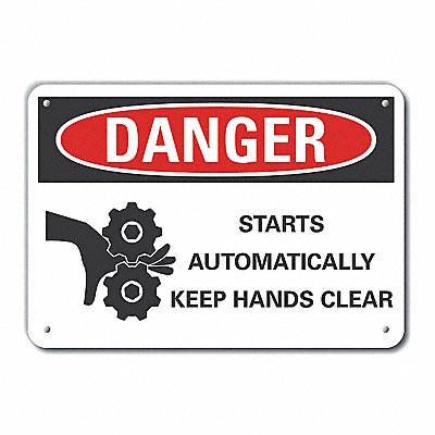 LYLE LCU40263NA10X7 Danger Sign 7 in x 10 in Aluminum