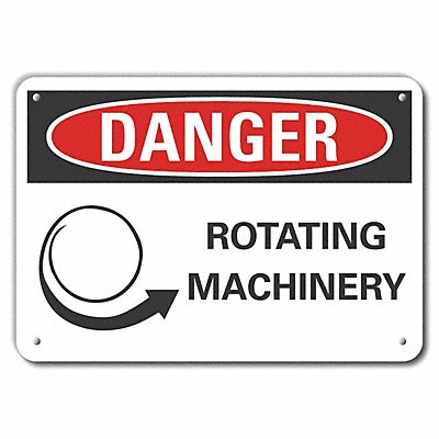 LYLE LCU40264NA10X7 Danger Sign 7 in x 10 in Aluminum