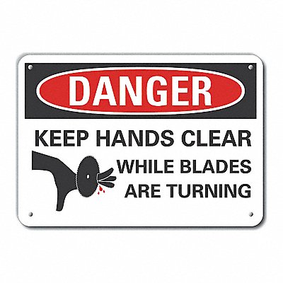 LYLE LCU40265NA10X7 Danger Sign 7 in x 10 in Aluminum