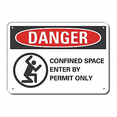 LYLE LCU40268NA10X7 Danger Sign 7 in x 10 in Aluminum