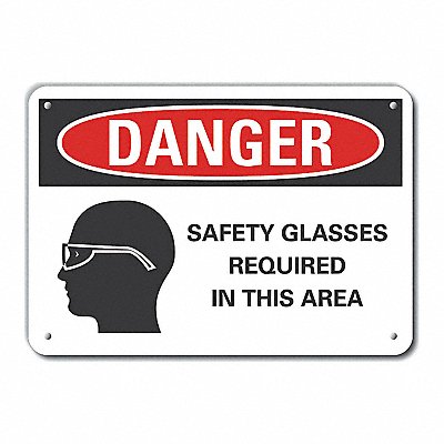 LYLE LCU40281NA14X10 Alum Eye Danger Sign 10x14in Alum