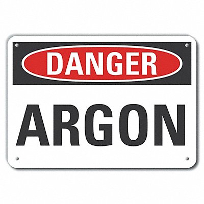 LYLE LCU40300NP14X10 Argon Danger Sign 10inx14in Plastic