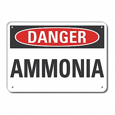 LYLE LCU40307NA10X7 Alum Ammonia Danger Sign 7x10in Alum