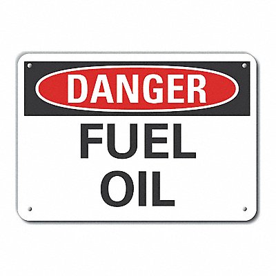 LYLE LCU40317NA14X10 Alum Fuel Mtrl Danger Sign 10x14in Alum