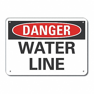 LYLE LCU40334NA10X7 Danger Sign 7 in x 10 in Aluminum