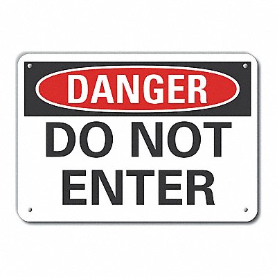 LYLE LCU40345NA10X7 Danger Sign 7 in x 10 in Aluminum