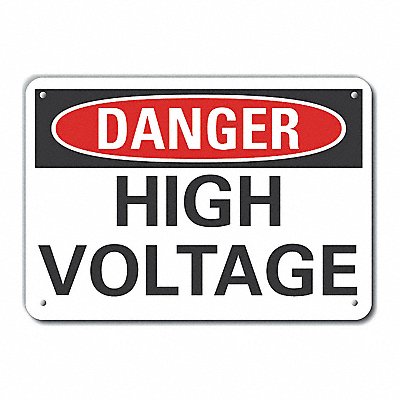 LYLE LCU40347NA10X7 Danger Sign 7 in x 10 in Aluminum