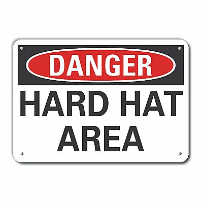 LYLE LCU40358NP14X10 Hard Hat Danger Sign 10inx14in Plastic