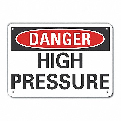 LYLE LCU40360RA14X10 Rflct High Pressure Danger Sign 10x14in